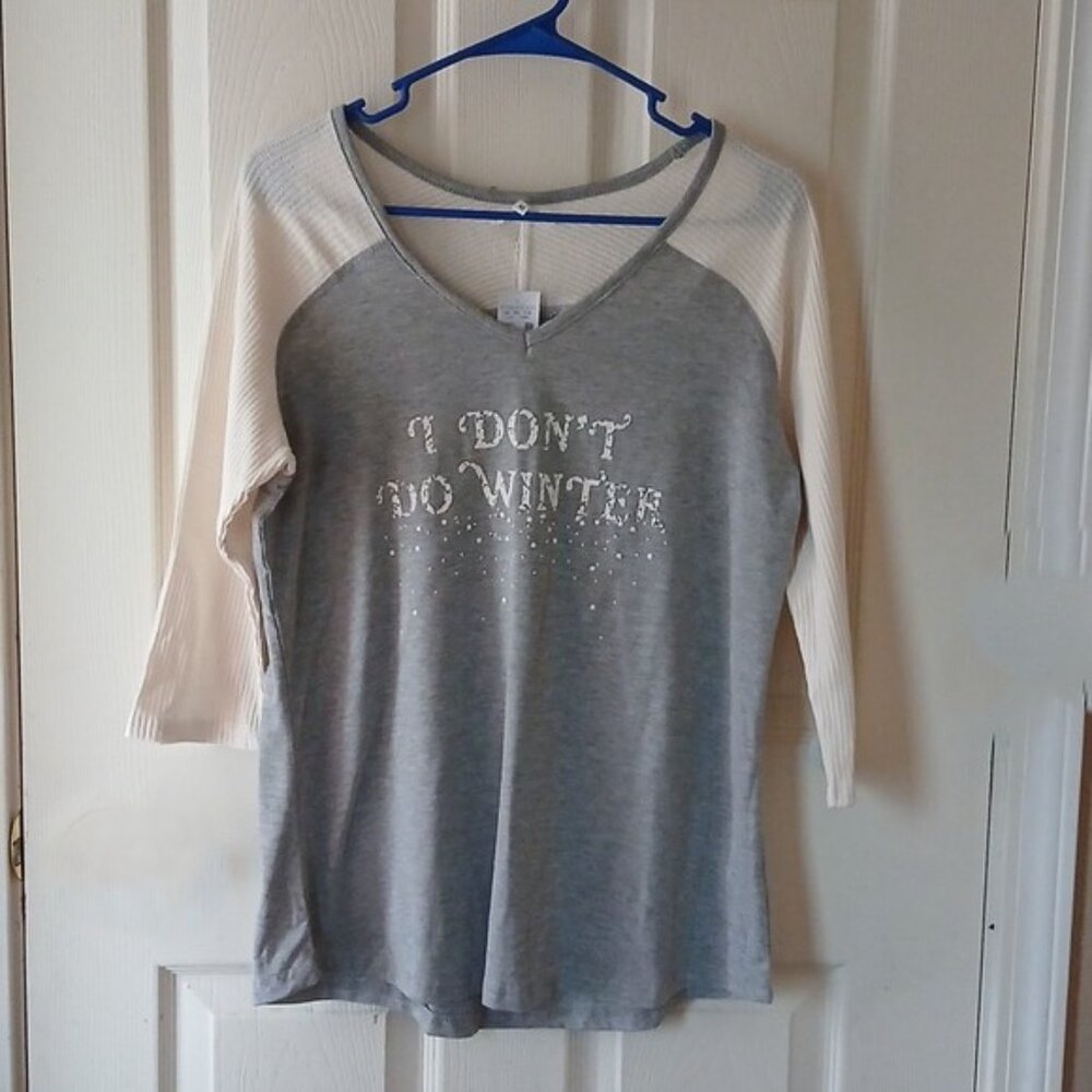 Womens "I Don't Do Winter" Top by Maurice Size Medium NWT